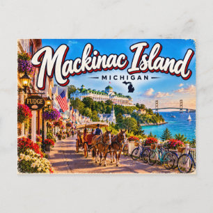 Mackinac Island, Michigan Postkarte