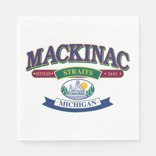 Mackinac Island Michigan Serviette (Vorderseite)