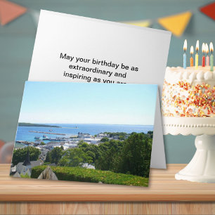 Mackinac Island Michigan USA Malerischer Geburtsta Karte