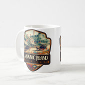 Mackinac Island, Michigan | VINTAG Kaffeetasse (Vorderseite Links)