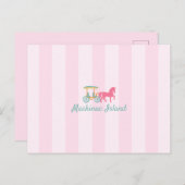 Mackinac Island Pferd Gezeichnet Beförderung Postkarte (Vorne/Hinten)