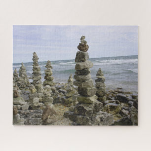 Mackinac Island Rock Cairn Collection - 16x20 Zoll Puzzle