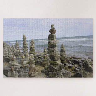 Mackinac Island Rock Cairn Collection - 20x30 inch Puzzle