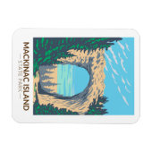 Mackinac Island Staat Park Michigan Arch Magnet (Horizontal)