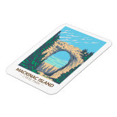 Mackinac Island Staat Park Michigan Arch Magnet (Linke Seite)