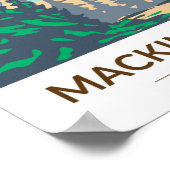 Mackinac Island Staat Park Michigan Arch Poster (Ecke)