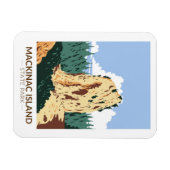 Mackinac Island Staat Park Michigan Sugar Loaf Magnet (Horizontal)