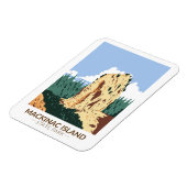 Mackinac Island Staat Park Michigan Sugar Loaf Magnet (Linke Seite)
