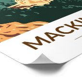 Mackinac Island Staat Park Michigan Sugar Loaf Poster (Ecke)