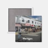 Mackinac Island Street Scene Magnet (Vorderseite/Rückseite)