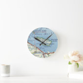 Mackinac Island Vintage Map Runde Wanduhr (Zuhause)