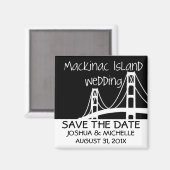 Mackinac Island Wedding Save the Date Magnet (Vorderseite/Rückseite)