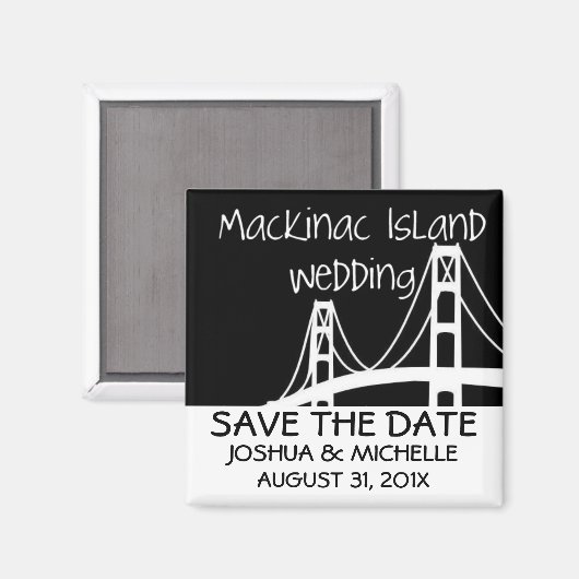 Mackinac Island Wedding Save the Date Magnet (Vorderseite/Rückseite)