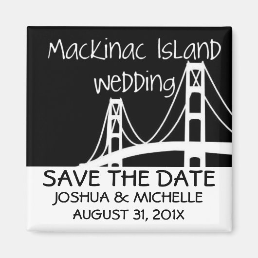 Mackinac Island Wedding Save the Date Magnet (Vorne)