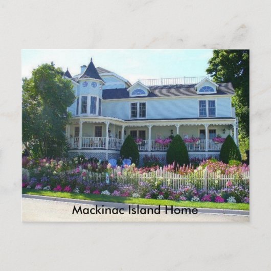 Mackinac Island Zuhause Flower Garden Postkarte (Vorderseite)
