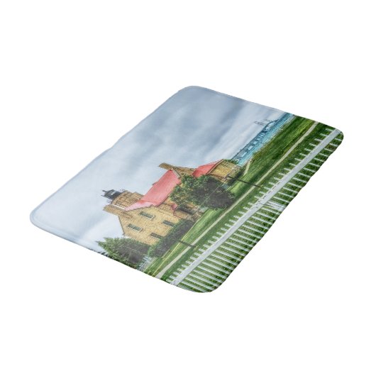 Mackinac Light and Bridge Badematte (Schrägansicht)