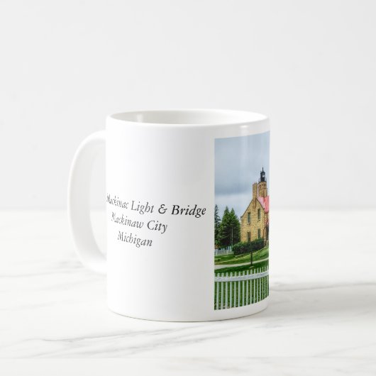 Mackinac Light and Bridge Kaffeetasse (Vorderseite Links)