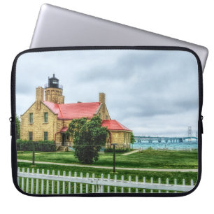 Mackinac Light and Bridge Laptopschutzhülle