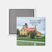 Mackinac Light and Bridge Magnet (Vorderseite/Rückseite)