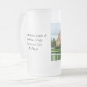 Mackinac Light and Bridge Mattglas Bierglas (Vorderseite Links)