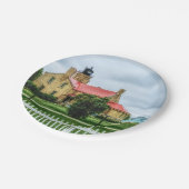 Mackinac Light and Bridge Pappteller (Schrägansicht)