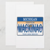Mackinac-Lizenz Briefpapier (Vorne/Hinten)