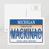 Mackinac-Lizenz Postkarte (Vorne/Hinten)