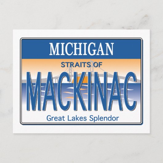 Mackinac-Lizenz Postkarte (Vorderseite)