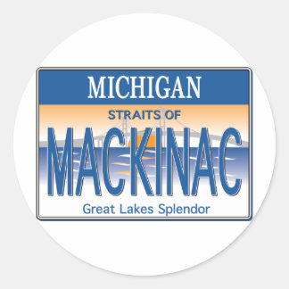 Mackinac-Lizenz Runder Aufkleber
