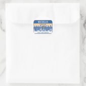 Mackinac-Lizenz Runder Aufkleber (Tasche)