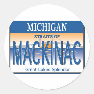 Mackinac-Lizenz Runder Aufkleber
