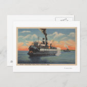 Mackinac, MI - View of Sainte Marie Steamer Postkarte (Vorne/Hinten)