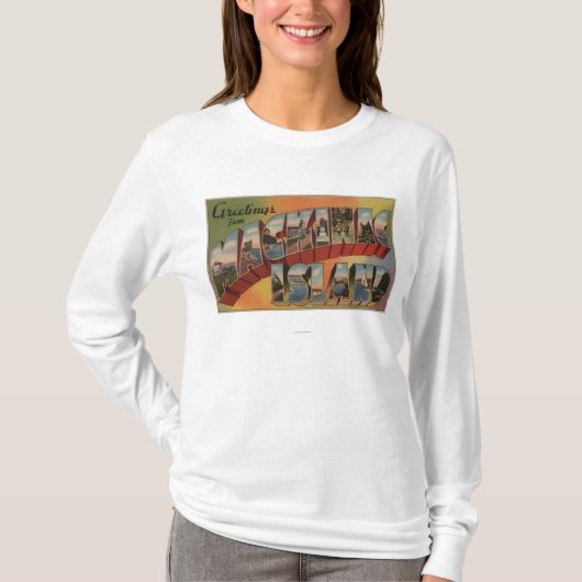 Mackinac, Michigan - große Buchstabe-Szenen T-Shirt (Vorderseite)