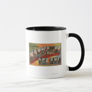 Mackinac, Michigan - große Buchstabe-Szenen Tasse