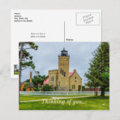 Mackinac Point-Lichtdenken Postkarte (Vorne/Hinten)