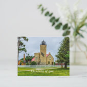 Mackinac Point-Lichtdenken Postkarte (Stehend Vorderseite)