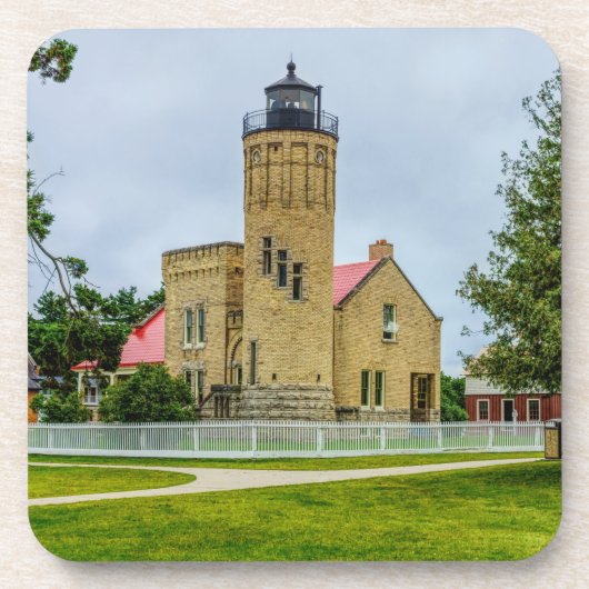 Mackinac Point Light Getränkeuntersetzer (Vorderseite)