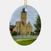 Mackinac Point Light Keramik Ornament (Rechts)