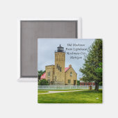Mackinac Point Light Magnet (Vorderseite/Rückseite)