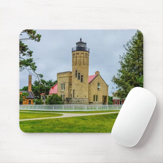 Mackinac Point Light Mousepad (Mit Mouse)