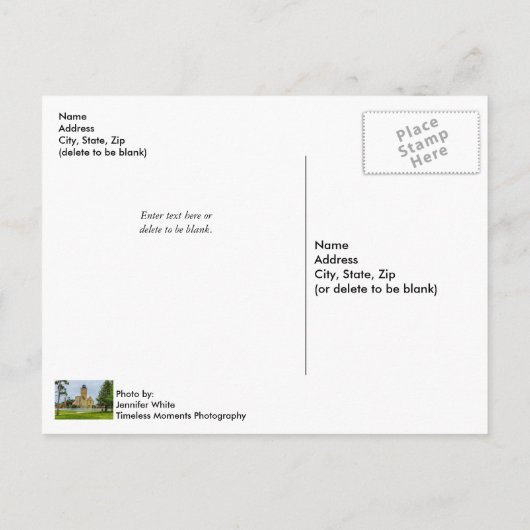 Mackinac Point Light Postkarte (Rückseite)