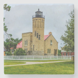Mackinac Point Light Steinuntersetzer