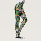 Mackinac Rose mandala Wasserfarbene Malerei Leggings (Rechts)