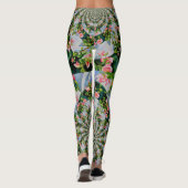 Mackinac Rose mandala Wasserfarbene Malerei Leggings (Rückseite)
