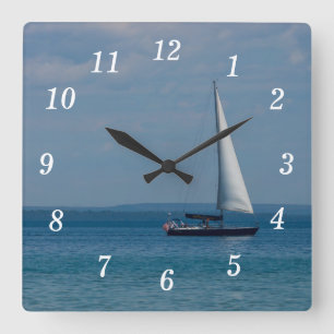 Mackinac Wall Clock Quadratische Wanduhr