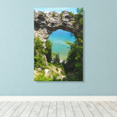 Mackinacs Arch Rock Leinwanddruck (Insitu (Holzboden))