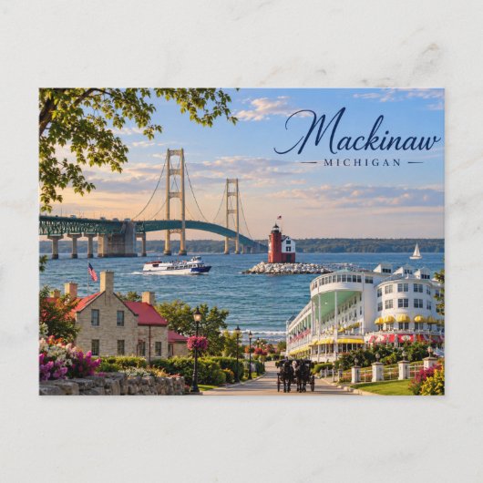 Mackinaw-Ansichtskarte Postkarte (Vorderseite)