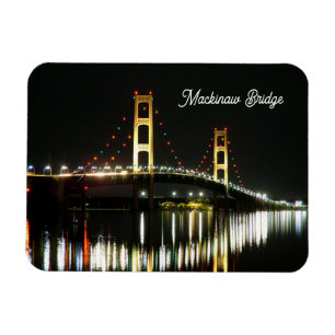 Mackinaw Bridge Flexible Foto Magnet