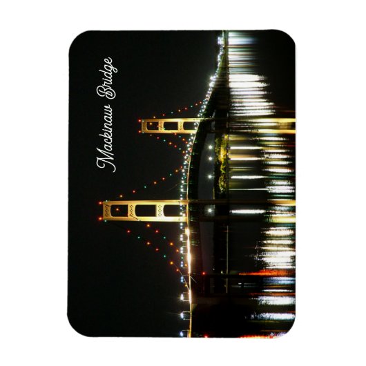 Mackinaw Bridge Flexible Foto Magnet (Vertikal)