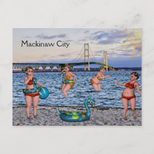 Mackinaw Bridge Postcard Postkarte